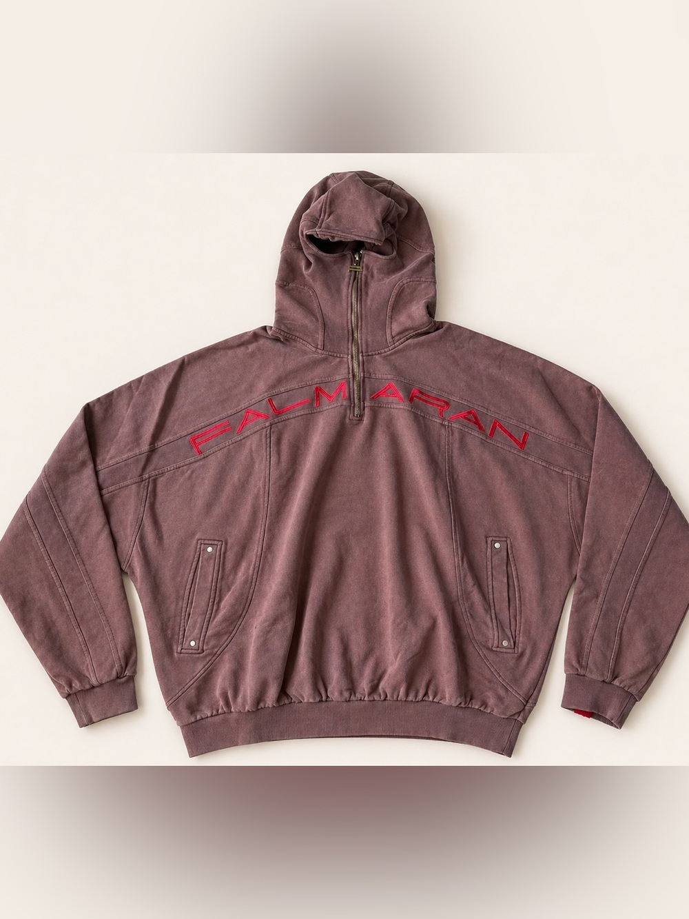 Falmaran Brown Pullover Hoodie with Red Logo XL new!!